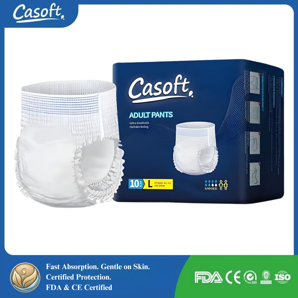 Casoft Adult Pull-Up Diapers – Leak-Proof, Breathable Incontinence Underwear