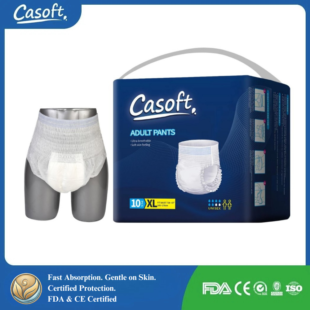 Casoft Adult Pull-Up Diapers – Leak-Proof, Breathable Incontinence Underwear